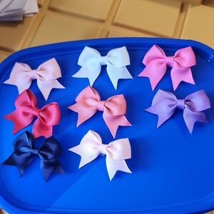 Vibrant Bow Hair Clips Set for Kids
